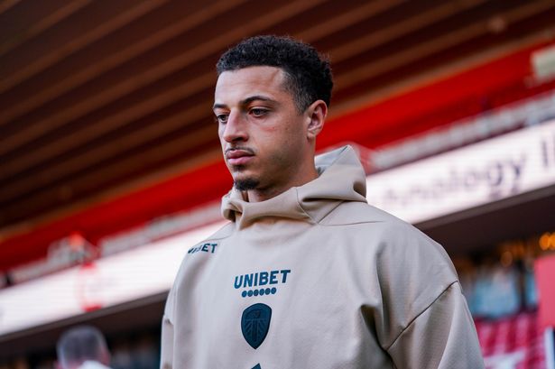 MIDDLESBROUGH, ENGLAND - APRIL 8: Ethan Ampadu of Leeds United arrives at the ground during the Sky Bet Championship match between Middlesbrough FC and Leeds United FC at Riverside Stadium on April 8, 2025 in Middlesbrough, England. (Photo by Malcolm Bryce/Leeds United via Getty Images)