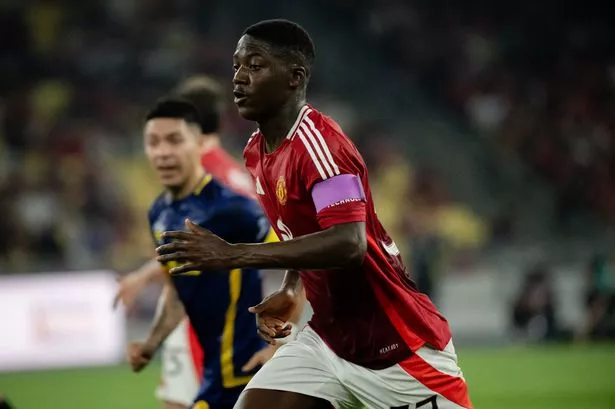 Kobbie Mainoo of Manchester United in action during the match between United and ASEAN All Stars 