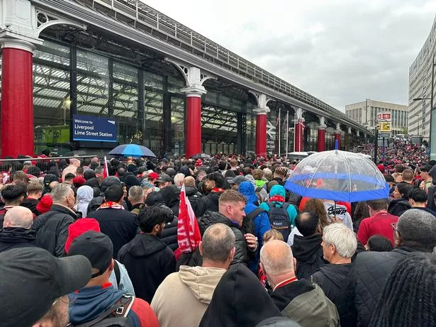 People were funnelled into the Skelhorne Street entrance of the station