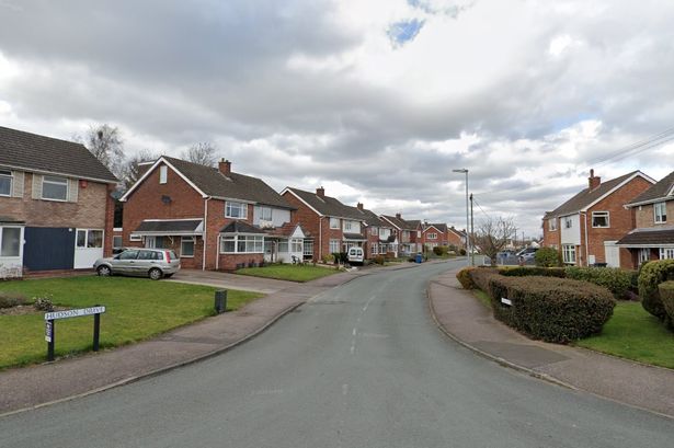 Google Maps street view of one end of Hudson Drive in Burntwood