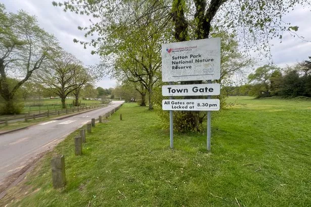Town Gate at Sutton Park - one of five main entrances to the park where motorists can currently park for free - but that could soon all change if Birmingham City Council approves parking charges plans
