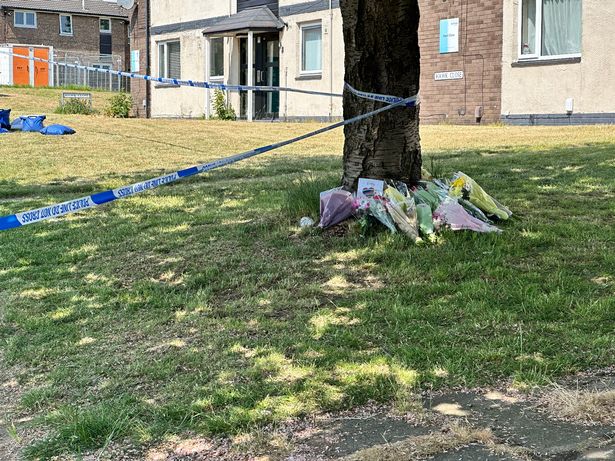 Tributes left at the scene