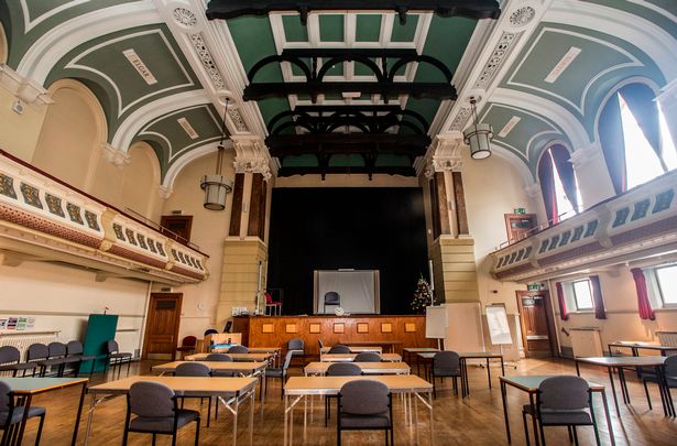 The old ballroom that doubles as a theatre