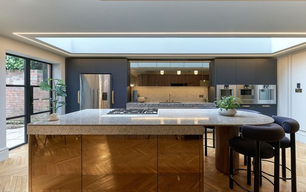 The use of different materials and textures was key to the design of this award winning kitchen