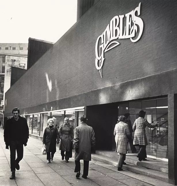 The exterior of Gimbles store in Great Charlotte Street, Liverpool. Febuary 4, 1976