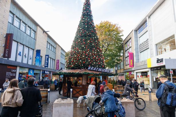 Opening day of Bristol Christmas Market in Broadmead, Friday 3 November 2023