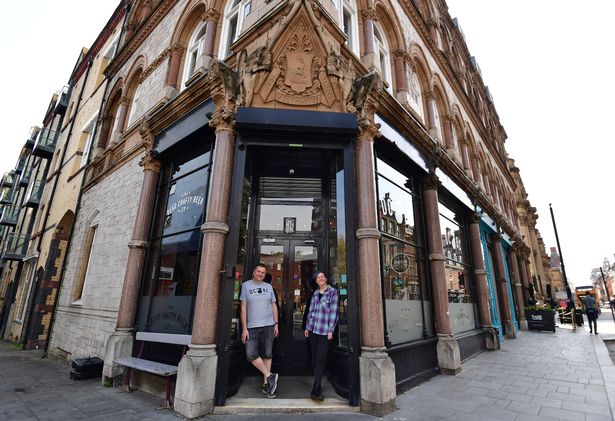 The Dead Crafty Beer Co on Dale Street pictured Vicky and Gareth Morgan