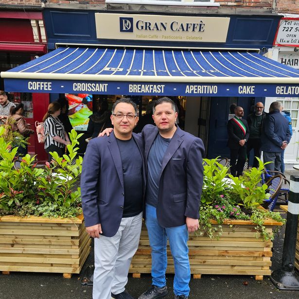Paolo and Donato Cillo at the opening of their Lark Lane Gran Caffe
