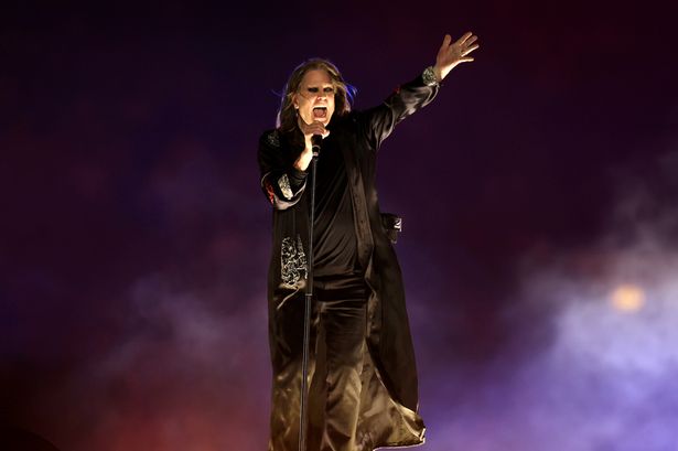 Ozzy Osbourne of Black Sabbath performs during the Birmingham 2022 Commonwealth Games Closing Ceremony at Alexander Stadium