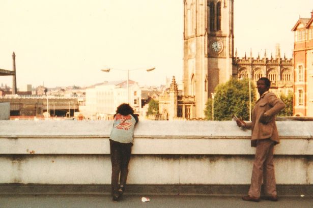 Kenny Mackenzie's photo of Manchester city centre and the cathedral in 1983