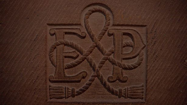 Master stone carver Tom Murphy worked on intricate carvings in Liverpool Cathedral for decades. Pictured, a love knot for the late Queen Elizabeth II and Prince Philip