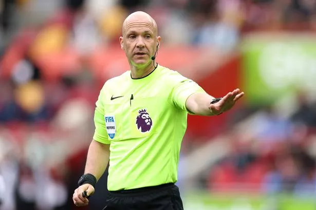 Anthony Taylor during the Premier League match between Brentford and Manchester United.