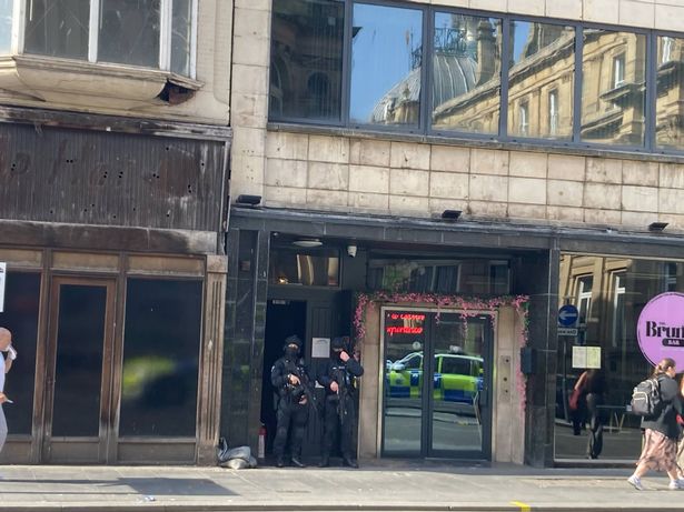 Armed police on Dale Street on May 6 2025