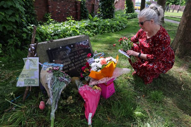 Jo Wood from RASA Merseyside pictured at Diane Sindall's memorial in Birkenhead