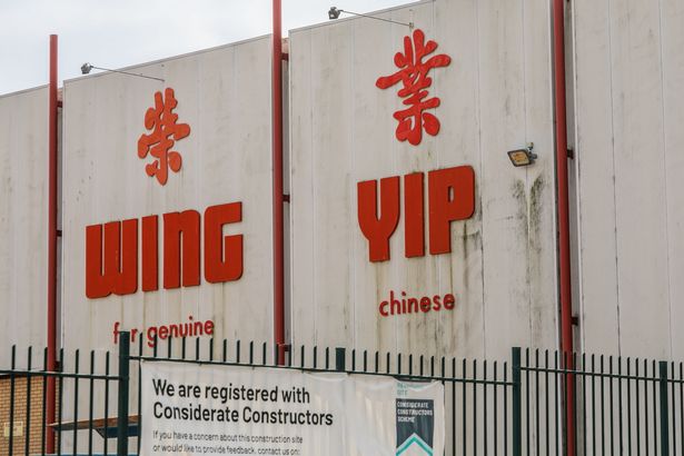 Nechells in Birmingham on May 15 2025 where a large warehouse unit is being erected near to the Wing Yip Chinese supermarket