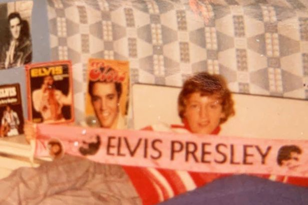 Neil Lancaster, originally from Wavertree, leads an Elvis fan club in Liverpool. Pictured, Neil in 1976