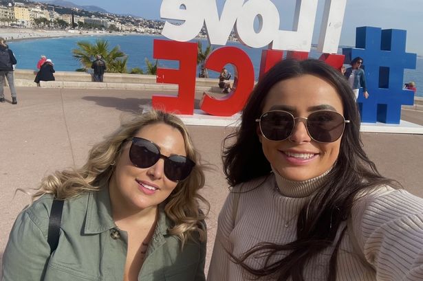 Steph (R) and Sam in Nice