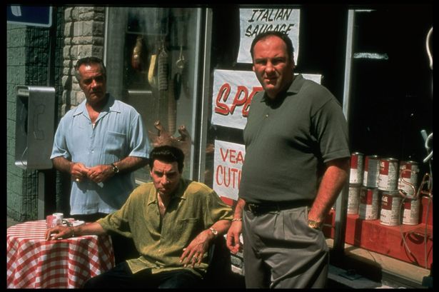 (L-R) Actors Tony Sirico, Steven Van Zandt and James Gandolfini in a publicity still for the HBO TV series The Sopranos.    (Photo by Anthony Neste/Getty Images)