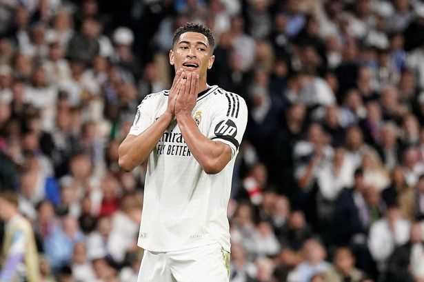 Ex-Birmingham City star Jude Bellingham playing for Real Madrid. 