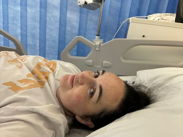 Katie Cooper, 32, had a cancerous lump - the size of a pea - removed from behind her left ear four years ago but was told that it could return within five years.