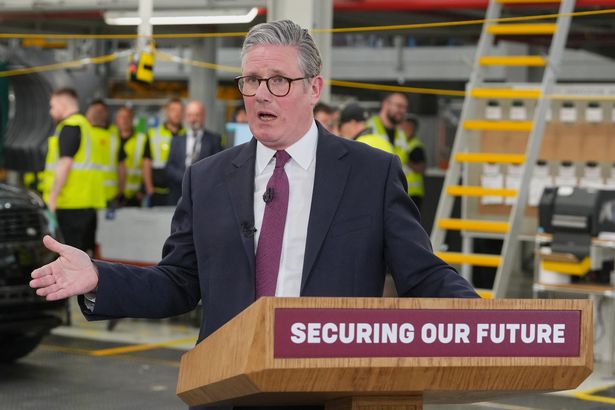 Prime Minister Keir Starmer at Jaguar Land Rover in Solihull