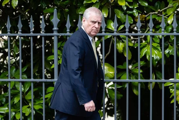 WINDSOR, ENGLAND - APRIL 20: Prince Andrew, Duke of York attends the Easter service at St George's Chapel on April 20, 2025 in Windsor, England. (Photo by Samir Hussein/WireImage)