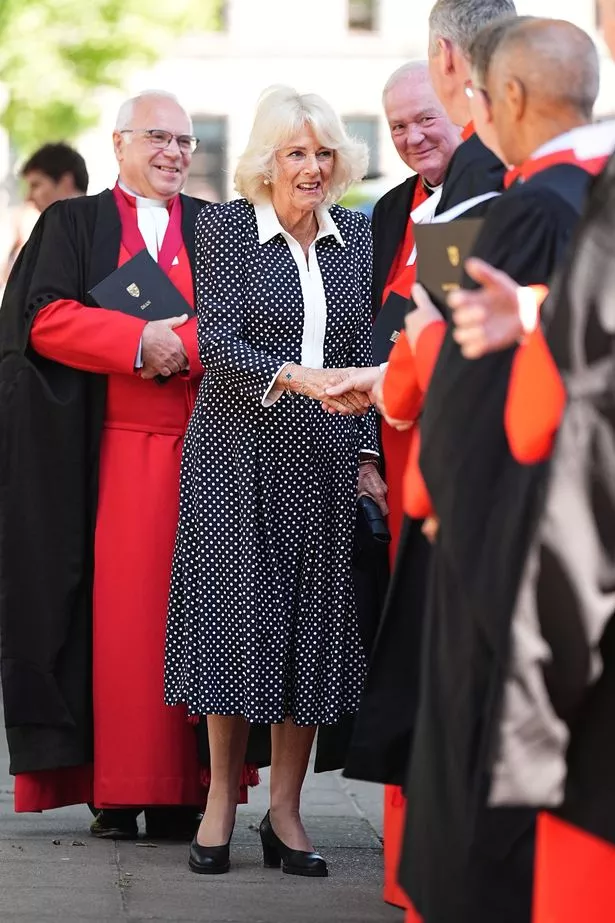 Queen Camilla smiling