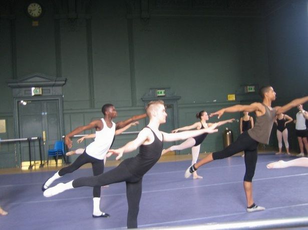 Kyle McKitty (left) at the  Millennium Performing Arts College in London