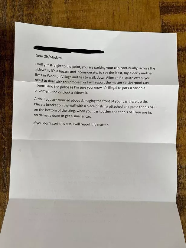 The anonymous letters usually contain threats to report