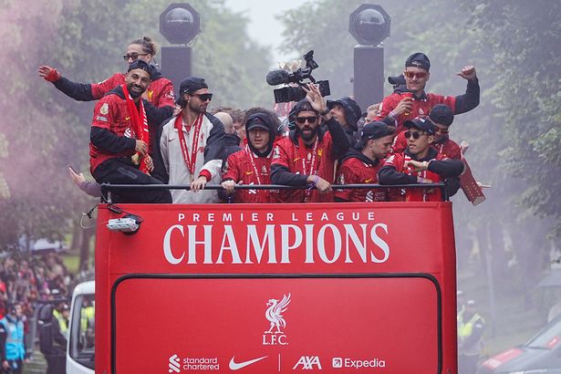 Liverpool stars during Monday's parade