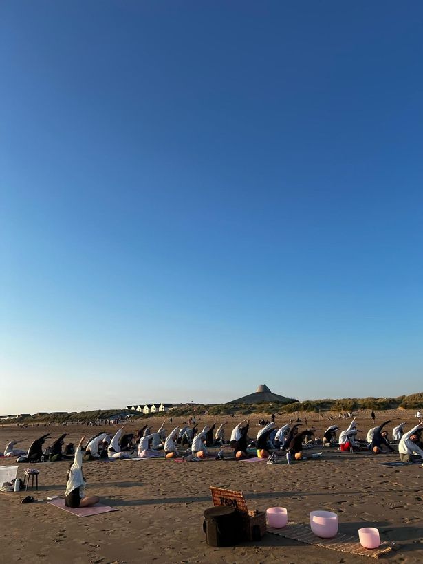 Lucy was inspired to start the outdoor yoga classes after living in Dubai