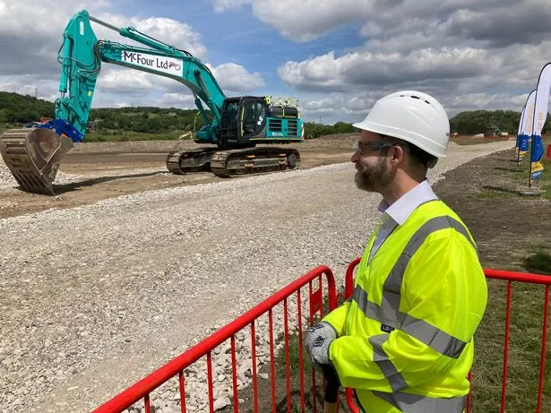 MP Jonathan Reynolds on site for the start of Mottram bypass works