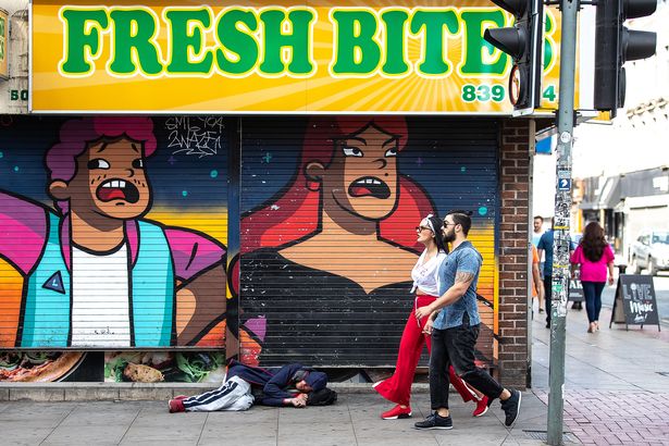 Rough sleeper in the Northern Quarter