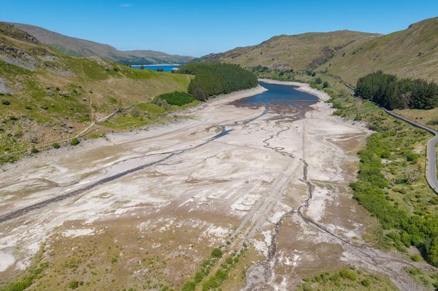A village which was deliberately flooded to make a reservoir has re-emerged due to the lack of rain fall.