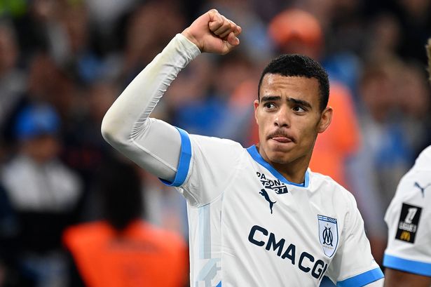 Former Manchester United forward Mason Greenwood in action for Marseille