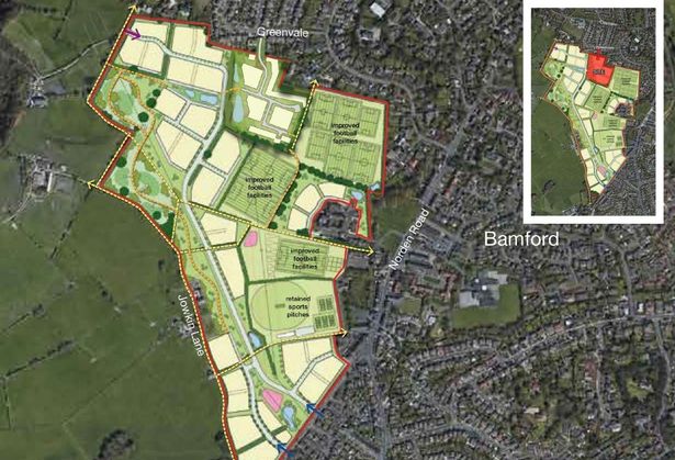 Masterplan for the new neighbourhood planned for Bamford, in Rochdale