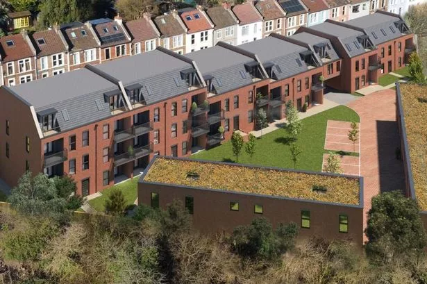 A CGI of how the 41 homes to replace Ever Ready House at Narroways Road in Eastville, Bristol, would look