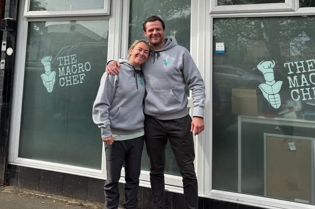 Molly McCann and Joel McCarthy outside The Macro Chef