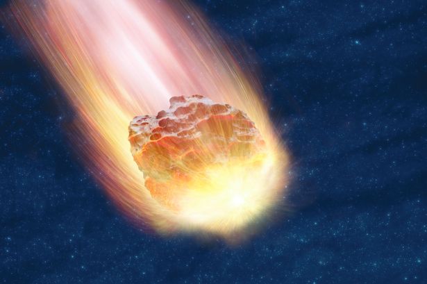 Meteor in night sky (Digital Composite)