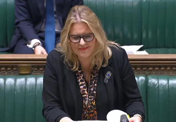 A woman stood up and speaking in the House of Commons