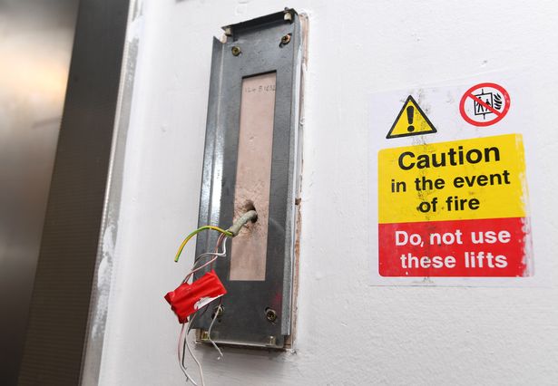 Broken lift at Willow Rise pictured last year