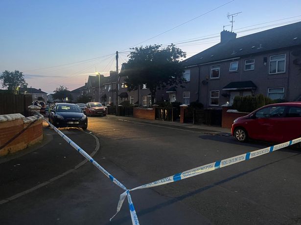 The police scene on Marsh Avenue in Bootle 