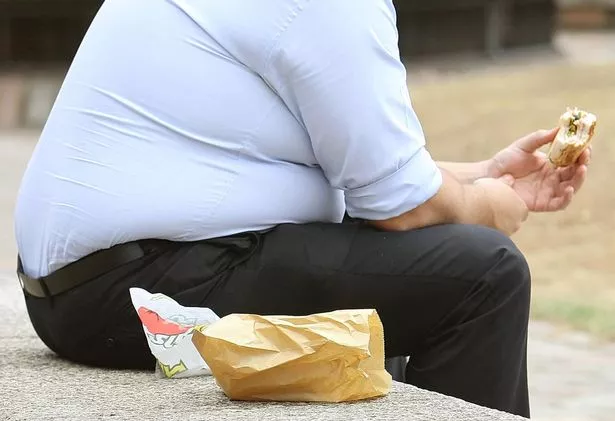 an overweight man