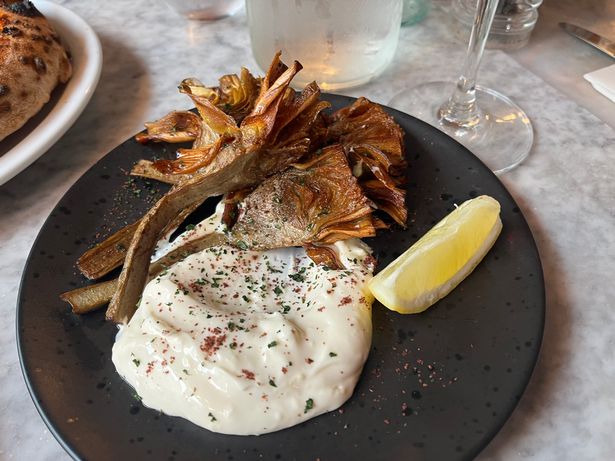 Fried artichokes with mint and lemon aioli 