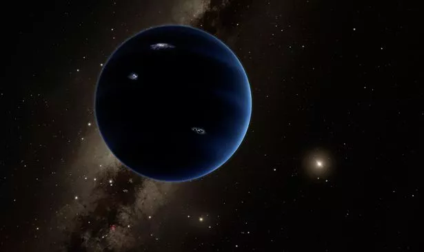 Artistic impression of Planet Nine in distant orbit of the Sun