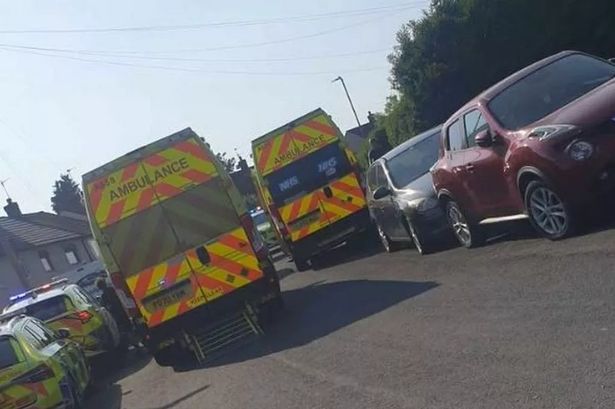 Police vans outside a property