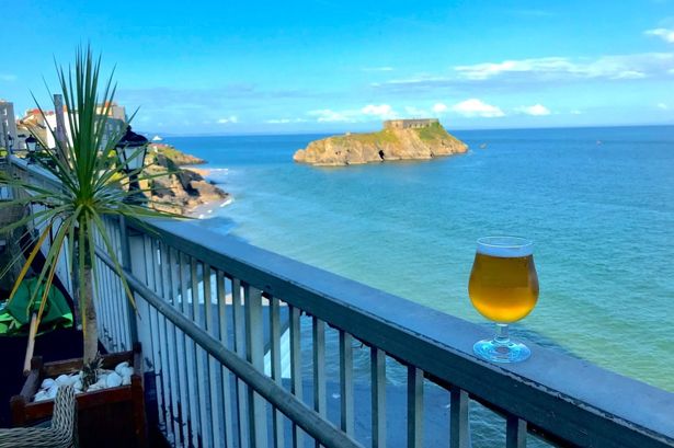 The view from the rear terrace of the Imperial Hotel in Tenby