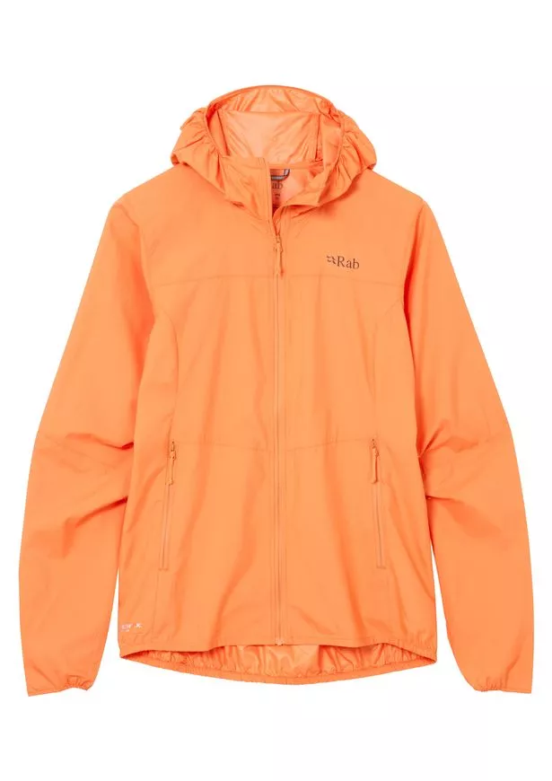 An orange windbreaker.