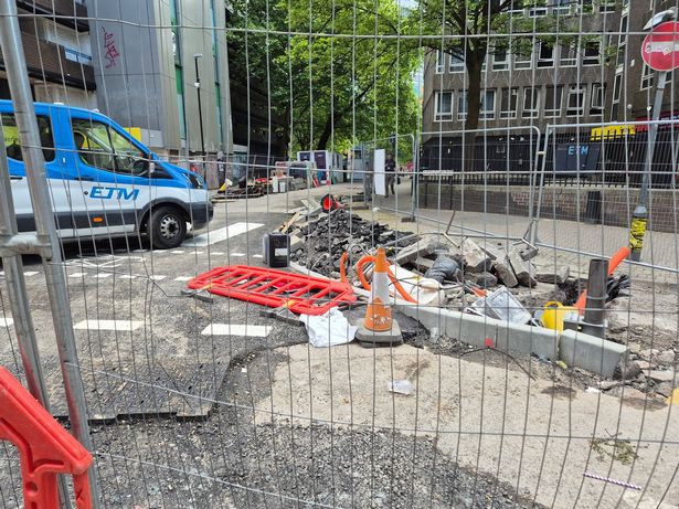Roadworks on Queen Charlotte Street