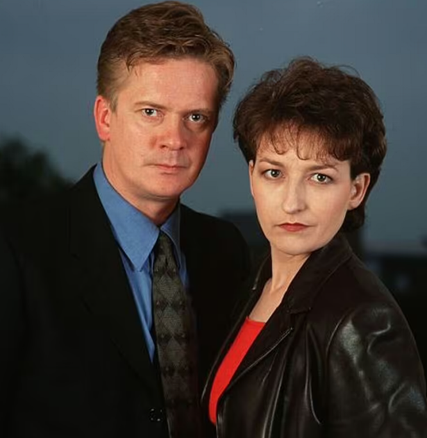 Taggart actors James McPherson as DCI Michael Jardine and Blythe Duff as Reid